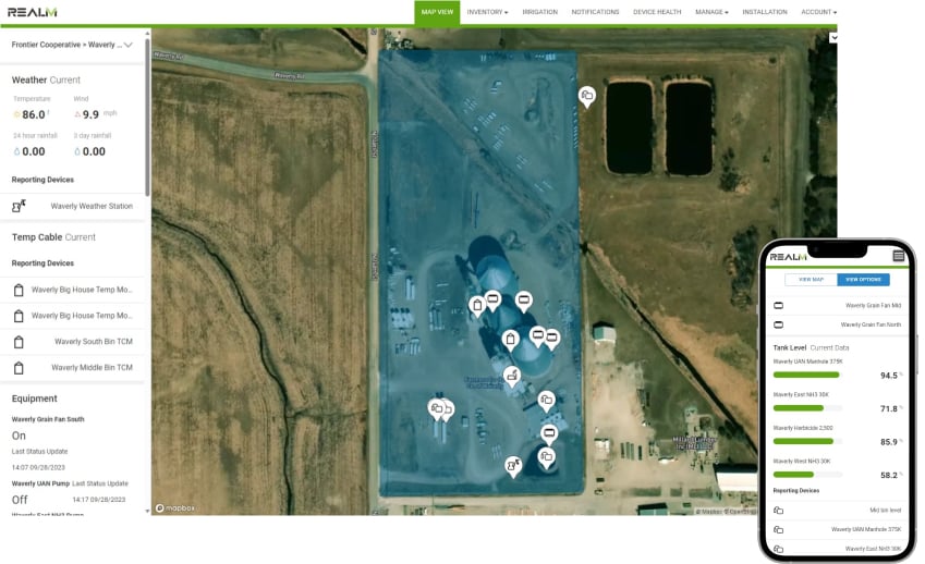 RealmFive R5 View - Ag Retail - Software for managing ag retail and cooperative inventory, grain, mobile tank assets, activity, and weather